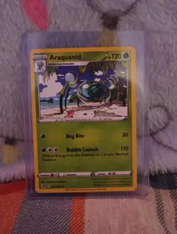 2021 Stage 1 Araquanid Evolve from Dewpier Pokemon Training Card Game - Image 1