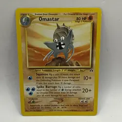 Omastar 43/75 Pokemon Neo Discovery Unlimited MP Tcg Collectible Card - Image 1