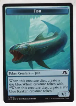 MTG Modern Horizons 3 Token Card #10 Fish (Green Back) - Image 1