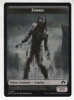MTG Modern Horizons 3 Token Card #21 Zombie (Green Back) - Image 1