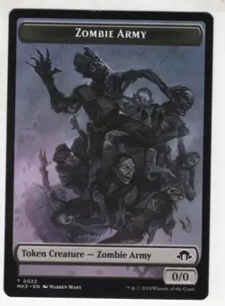 MTG Modern Horizons 3 Token Card #22 Zombie Army (Green Back) - Image 1
