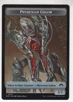 MTG Modern Horizons 3 Token Card #32 Phyrexian Golem (Energy Back) - Image 1