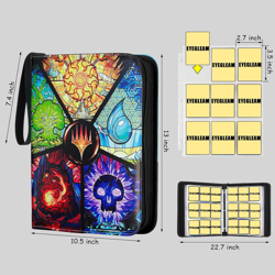 Card Binder for MTG/TCG,9 Pocket Trading Card Binder for Ygo/Ptcg,Holds 720 Card - Image 2