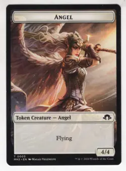 MTG Modern Horizons 3 Token Card #3 Angel (Discover Back) - Image 1