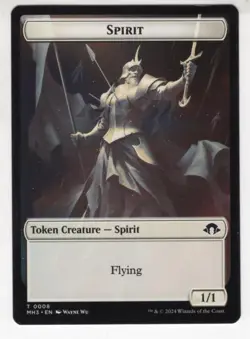 MTG Modern Horizons 3 Token Card #8 Spirit (Green Back) - Image 1