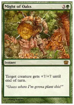 Might of Oaks - Light Play MTG 8th Edition - Image 1