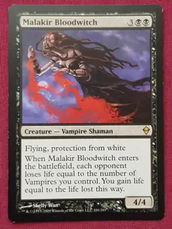Magic The Gathering ZENDIKAR MALAKIR BLOODWITCH black card MTG - Image 1