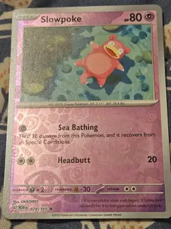 Slowpoke Reverse Holo 079/165 - Scarlet & Violet 151 Pokemon - Image 3