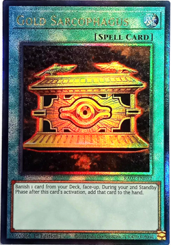 GOLD SARCOPHAGUS RA02-EN052 PRISMATIC ULTIMATE RARE 1st Edition YUGIOH TCG Card - Image 1