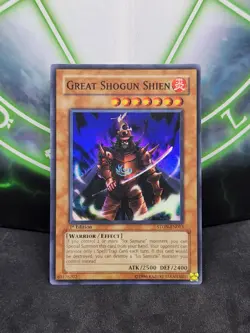 Yugioh Great Shogun Shien STON-EN013 Super Rare 1st Edition NM - Image 1