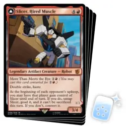Slicer, Hired Muscle X4 Transformers Magic MTG MINT CARD - Image 1