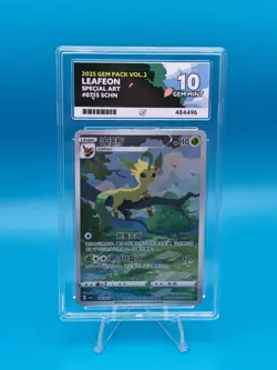 Leafeon CBB2C 0715/15 Eevee Gem Pack VOL2 S-Chinese Pokemon Card GM 10 ACE Label - Image 1