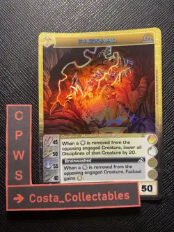 FAZKAAL - MAX COURAGE & SPEED - 45/50/55/40/50 - SUPER RARE - CHAOTIC CARD - N/M - Image 1