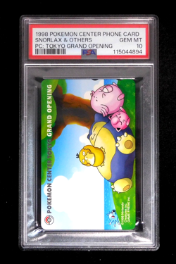 PSA 10 Pokemon Phone Card Snorlax & Others Japanese Center Tokyo Opening 1998 - Image 1