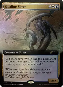 Opaline Sliver (Extended Art) -Foil Light Play MTG Secret Lair - Image 1