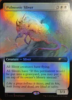 Pulmonic Sliver (Extended Art) -Foil Near Mint MTG Secret Lair - Image 1