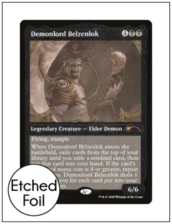 1x Demonlord Belzenlok, Etched Foil, Secret Lair, Magic MTG NM - Image 1
