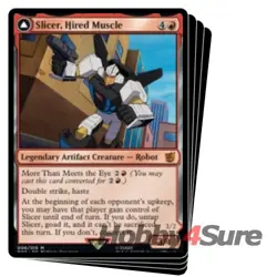 Slicer, Hired Muscle X4 M/NM Magic: The Gathering MTG Transformers - Image 1