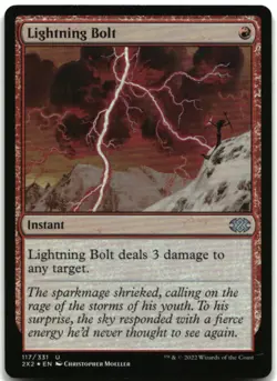 MTG Lightning Bolt FOIL U Double Masters 2022 117 LP - Image 1