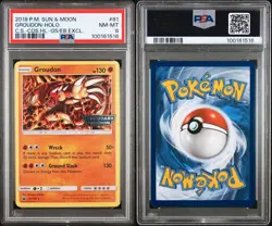 2018 Pokemon S & M Groudon-Holo Cosmos Holo-GameStop/EB Games Excl. #81 PSA 8 - Image 3
