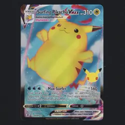 Surfing Pikachu VMAX 009/025 Celebrations Ultra Rare Full Art Pokemon TCG NM 🔥 - Image 1
