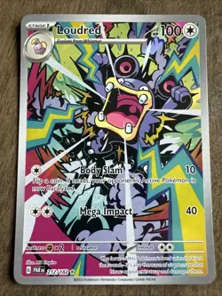 Pokemon TCG Loudred 212/182 SV04: Paradox Rift Illustration Rare Holo - Image 1