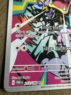Pokemon TCG Loudred 212/182 SV04: Paradox Rift Illustration Rare Holo - Image 3