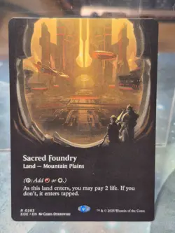 R 0282 Sacred Foundry Land BORDERLESS VIEWPORT Edge of Eternities MTG Card EOE - Image 1