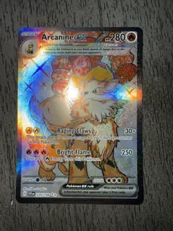Pokemon Card TCG Arcanine ex 224/198 Full Art Sv01: Scarlet & Violet Base Set - Image 1