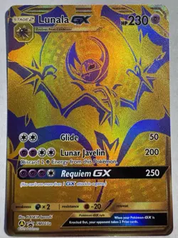 Pokemon TCG Lunala GX SM103a Black Star Promo Full Art Card - Image 1