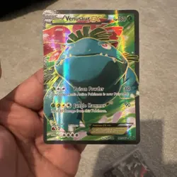 Venusaur EX 141/146 X & Y Base set Ultra Rare Full Art Holo Pokemon Card nm - Image 1