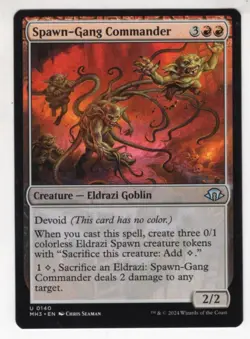 MTG Modern Horizons 3 Uncommon Card #140 Spawn-Gang Commander - Image 1