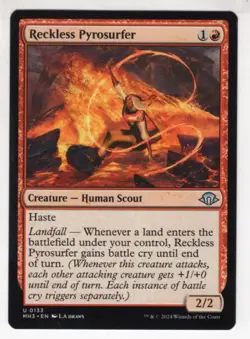 MTG Modern Horizons 3 Uncommon Card #133 Reckless Pyrosurfer - Image 1
