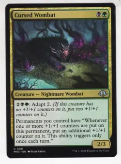 MTG Modern Horizons 3 Uncommon Card #181 Cursed Wombat - Image 1