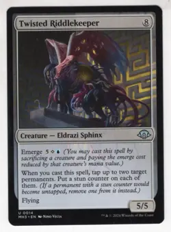 MTG Modern Horizons 3 Uncommon Card #14 Twisted Riddlekeeper - Image 1