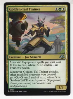 MTG Modern Horizons 3 Uncommon Card #187 Golden-Tail Trainer - Image 1