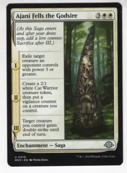 MTG Modern Horizons 3 Uncommon Card #19 Ajani Fells the Godsire - Image 1