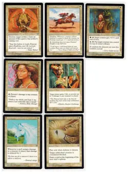 Magic The Gathering 7 Cards Mirage MTG Bianco 1996 - Image 1
