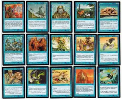 1996 Magic The Gathering 15 Cards Mirage MTG Blue - Image 1