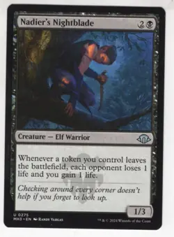 MTG Modern Horizons 3 Uncommon Card #275 Nadier's Nightblade - Image 1