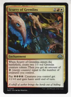 MTG Modern Horizons 3 Uncommon Card #203 Scurry of Gremlins - Image 1