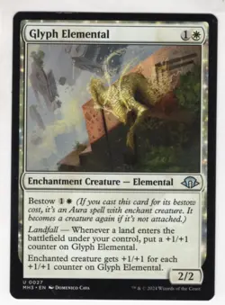 MTG Modern Horizons 3 Uncommon Card #27 Glyph Elemental - Image 1