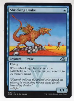 MTG Modern Horizons 3 Uncommon Card #272 Shrieking Drake - Image 1