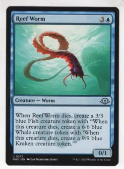 MTG Modern Horizons 3 Uncommon Card #271 Reef Worm - Image 1
