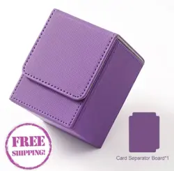 PU Leather Trading Card Deck Storage Box for MTG, Pokemon, Yugioh - Holds 100+ C - Image 1