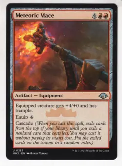 MTG Modern Horizons 3 Uncommon Card #283 Meteoric Mace - Image 1