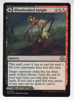 MTG Modern Horizons 3 Uncommon Card #252 Bloodsoaked Insight - Image 1