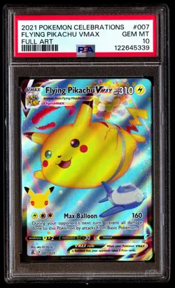PSA 10 Flying Pikachu Vmax 007 Pokemon Celebrations 2021 Full Art - Image 1