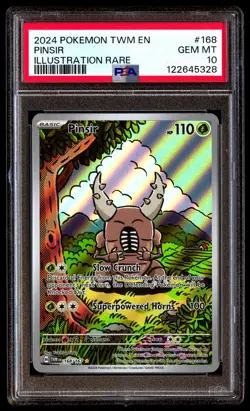 PSA 10 Pinsir 168 Pokemon Twm En Twilight Masquerade 2024 Illustration Rare - Image 1