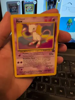 Vintage 1999 Pokemon Card Mew Black Star Promo 8 NM-Mint - Image 1